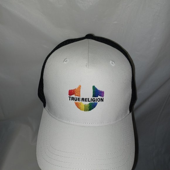 TRUE RELIGION SNAPBACK PRIDE RAINBOW TRUCKER HAT - Picture 6 of 6